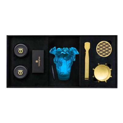 Show details for 5pcs Gift Set Lake Green Flower Burner Picture of 5pcs Gift Set Lake Green Flower Burner