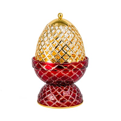 Show details for Crystal Egg Red Gold Large Burner Picture of Crystal Egg Red Gold Large Burner