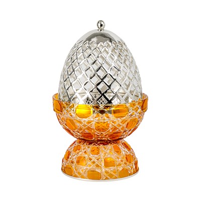 Show details for Crystal Egg Yelow Silver Large Burner Picture of Crystal Egg Yelow Silver Large Burner