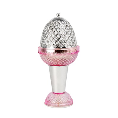 Show details for Crystal Egg With Feet Pink Silver Burner Picture of Crystal Egg With Feet Pink Silver Burner