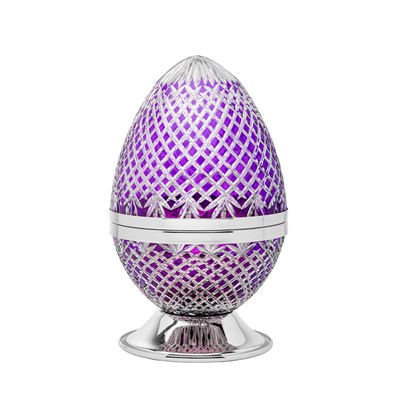 Show details for Crystal Egg Purple Silver Large Burner Picture of Crystal Egg Purple Silver Large Burner