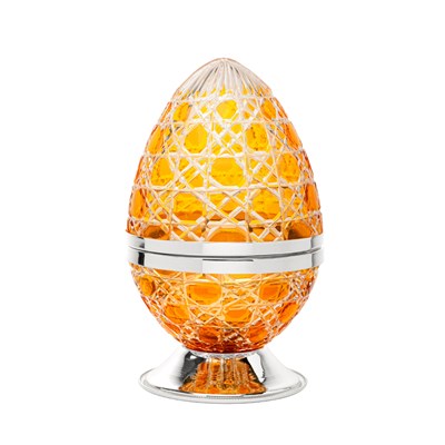 Show details for Crystal Egg Yellow Silver Large Burner Picture of Crystal Egg Yellow Silver Large Burner