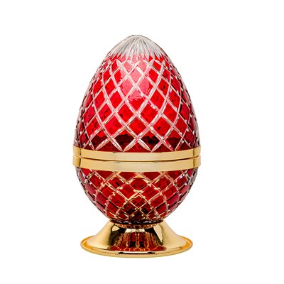 Show details for Crystal Egg Red Gold Large Burner Picture of Crystal Egg Red Gold Large Burner
