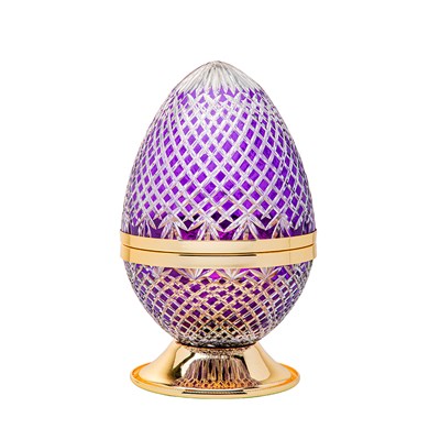 Show details for Crystal Egg Purple Gold Large Burner Picture of Crystal Egg Purple Gold Large Burner