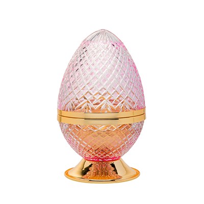 Show details for Crystal Egg Pink Gold Large Burner Picture of Crystal Egg Pink Gold Large Burner