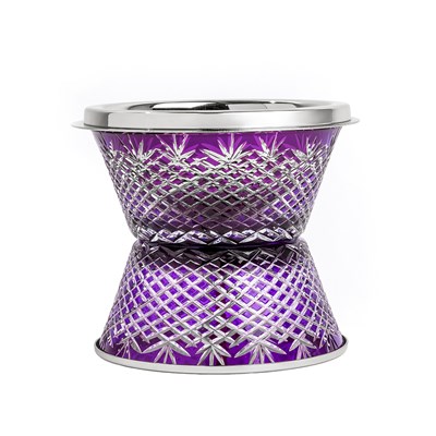 Show details for Crystal Without Feet Purple Silver Burner Picture of Crystal Without Feet Purple Silver Burner