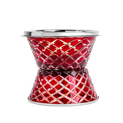Show details for Crystal Without Feet Red Silver Burner Picture of Crystal Without Feet Red Silver Burner