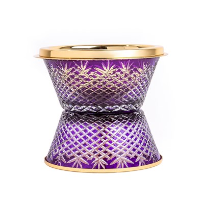 Show details for Crystal Without Feet Purple Gold Burner Picture of Crystal Without Feet Purple Gold Burner