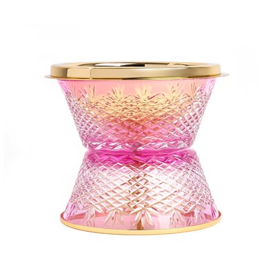 Show details for Crystal Without Feet Pink Gold Burner Picture of Crystal Without Feet Pink Gold Burner
