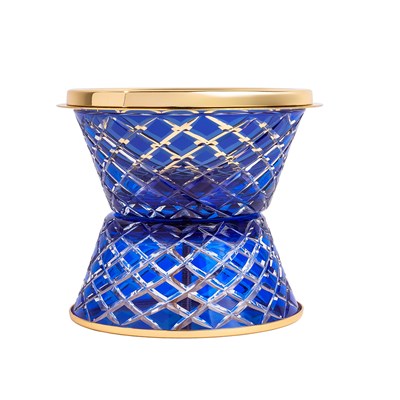 Show details for Crystal Without Feet Blue Gold Burner Picture of Crystal Without Feet Blue Gold Burner