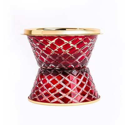 Show details for Crystal Without Feet Red Gold Burner Picture of Crystal Without Feet Red Gold Burner