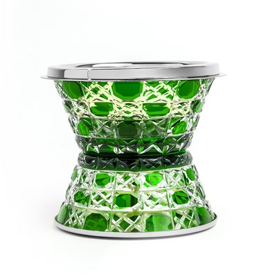 Show details for Crystal Without Feet Green Silver Burner Picture of Crystal Without Feet Green Silver Burner