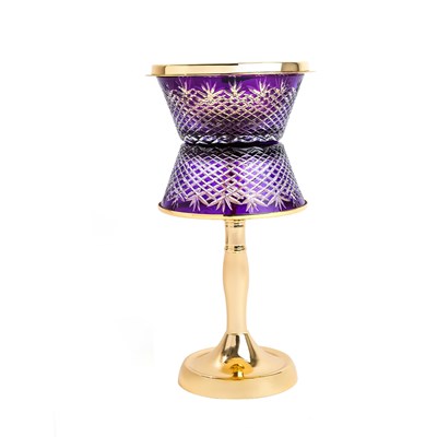 Show details for Crystal With Feet Purple Gold Burner Picture of Crystal With Feet Purple Gold Burner
