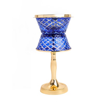 Show details for Crystal With Feet Blue Gold Burner Picture of Crystal With Feet Blue Gold Burner