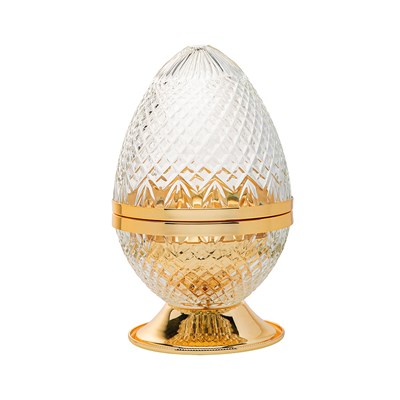 Show details for Crystal Egg Clear Gold Burner Picture of Crystal Egg Clear Gold Burner