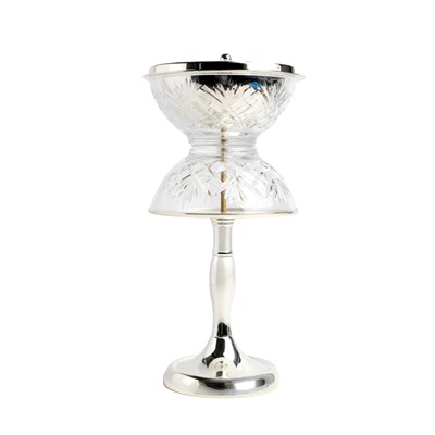 Show details for Crystal With Feet Clear Silver Burner Picture of Crystal With Feet Clear Silver Burner