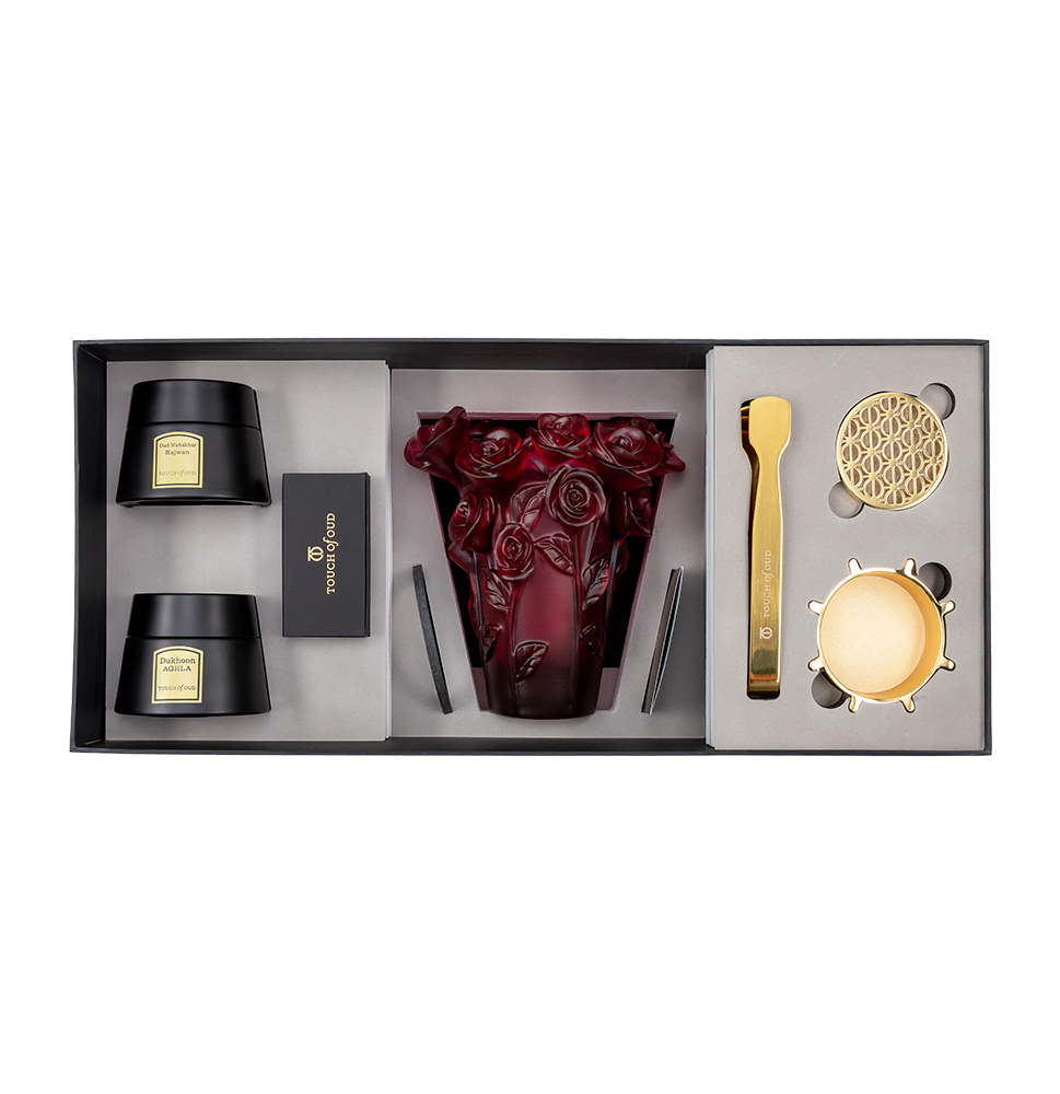 5pcs Gift Set Red Flower Burner