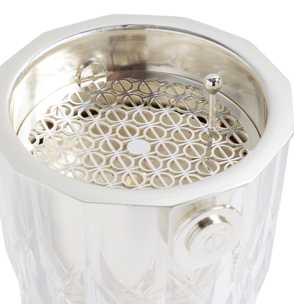 Crystal Burner Clear Silver