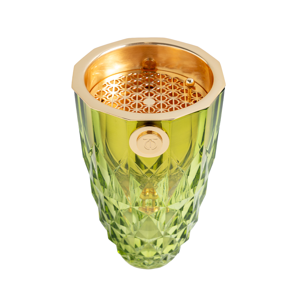 Crystal Burner Green Gold