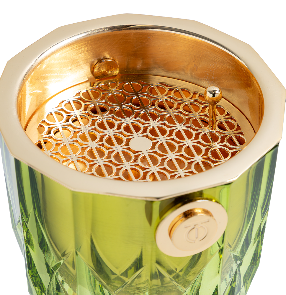 Crystal Burner Green Gold