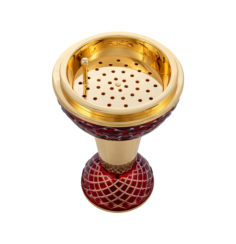 Crystal Egg With Feet Red Gold Mob Burner