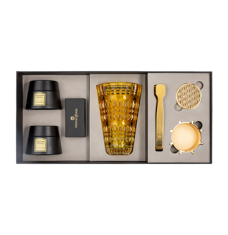 Picture of 5pcs Gift Set Yellow Antique Burner