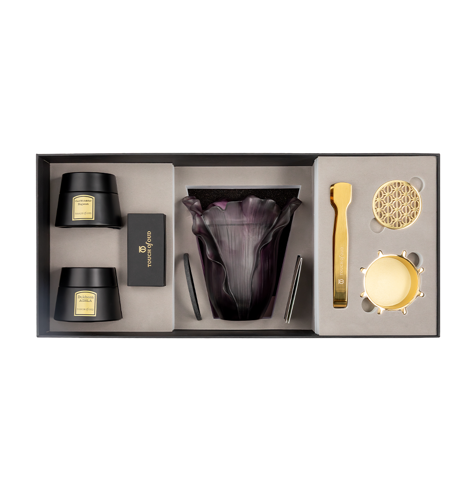 Picture of 5pcs Gift Set Grey Purple Mix Cabbage Burner